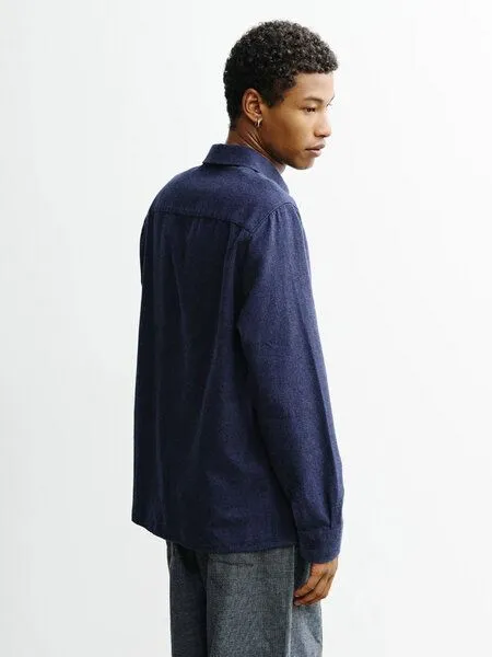 Rotholz Rotholz Hemd - Flannel Casual Shirt - aus Biobaumwolle, Dark blue (blau), – Produktbild 2 von 4
