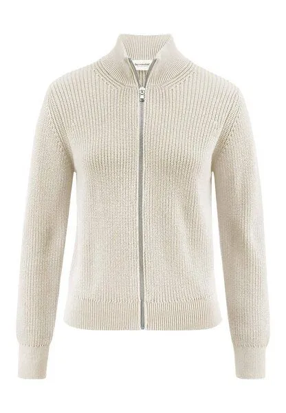 hessnatur hessnatur Strick Jacke Regular aus reiner Bio-Baumwolle, Cocos, – Produktbild 4 von 5