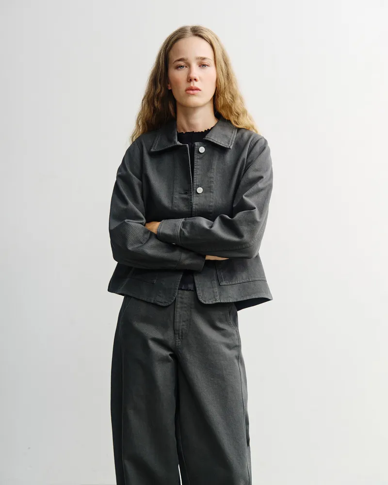 Rotholz Rotholz Damen vegan Kurze Jacke Grau, Grau, – Produktbild 1 von 2