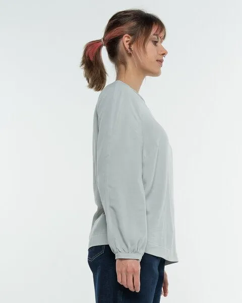 Alma & Lovis Alma & Lovis Legeres Blusenshirt aus fließendem EcoVero | Raglanbluse, Opal (mint), – Produktbild 4 von 4