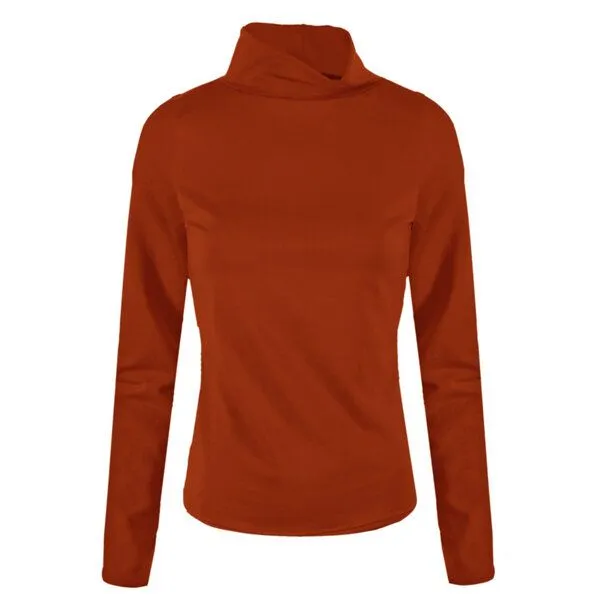Frija Omina Frija Omina Bio-Rollkragen-Shirt Rolli, Rost (orange), – Produktbild 1 von 2