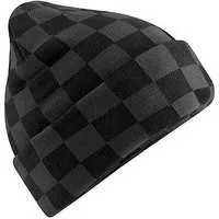 Beechfield Beechfield Beanie mit auffälligem Schachbrettmuster Checkerboard, Black/charcoal, – Produktbild 1 von 1