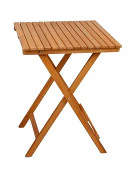 Spetebo Klapptisch Akazienholz Beistelltisch ALAMEDA klappbar - 55 cm (Stück, 1-St., Balkontisch), Holz Garten Balkon Tisch – Produktbild 1 von 1