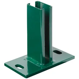Alberts ALBERTS Pfostenträger für Zaunpfosten Doppelstab-Gittermatten, grün, z.Aufschraub.f.60x40mm – Produktbild 1 von 1