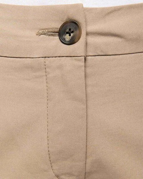 YTWOO YTWOO Nachhaltige 7/8 Chino-Damenhose, Beige, – Produktbild 3 von 4