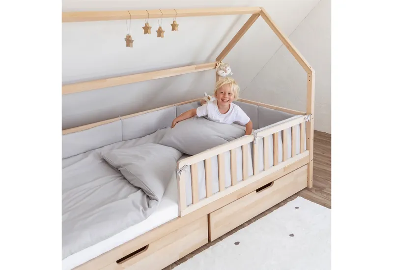 Ehrenkind Kinderbettwäsche Kinder Bettwäsche, 100% Bio-Baumwolle, Standard 100 by Oeko-TEX, Musselin flieder, – Produktbild 5 von 5