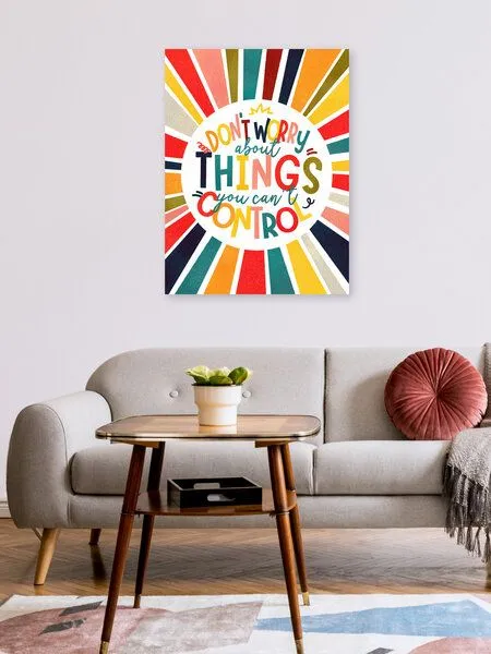 Photocircle Photocircle Poster / Leinwandbild - don't worry about things you can't control - typography – Produktbild 2 von 4