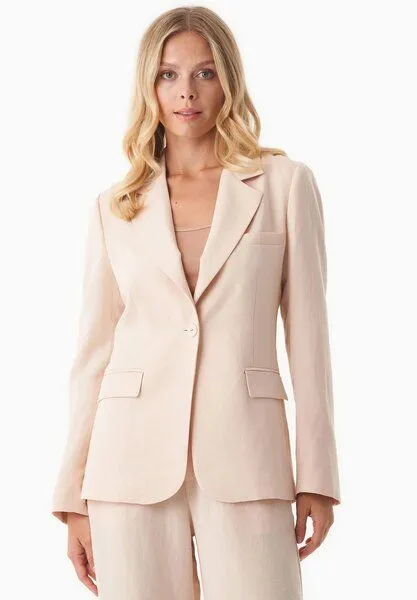 ORGANICATION ORGANICATION Blazer aus TENCEL Lyocell und Leinen, Beige(soft beige), – Produktbild 1 von 4