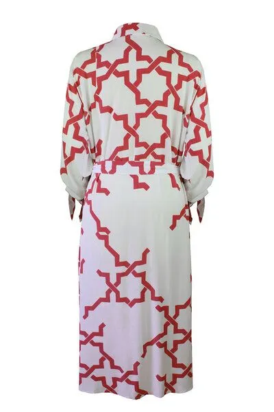 Sophia Schneider-Esleben Sophia Schneider-Esleben Hope - Damenkleid aus Bio-Baumwolle, Weiß-rot, – Produktbild 3 von 4