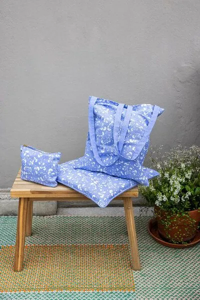Tranquillo Tranquillo Stoffbeutel BLOSSOM CHARM, Blau, – Produktbild 3 von 5