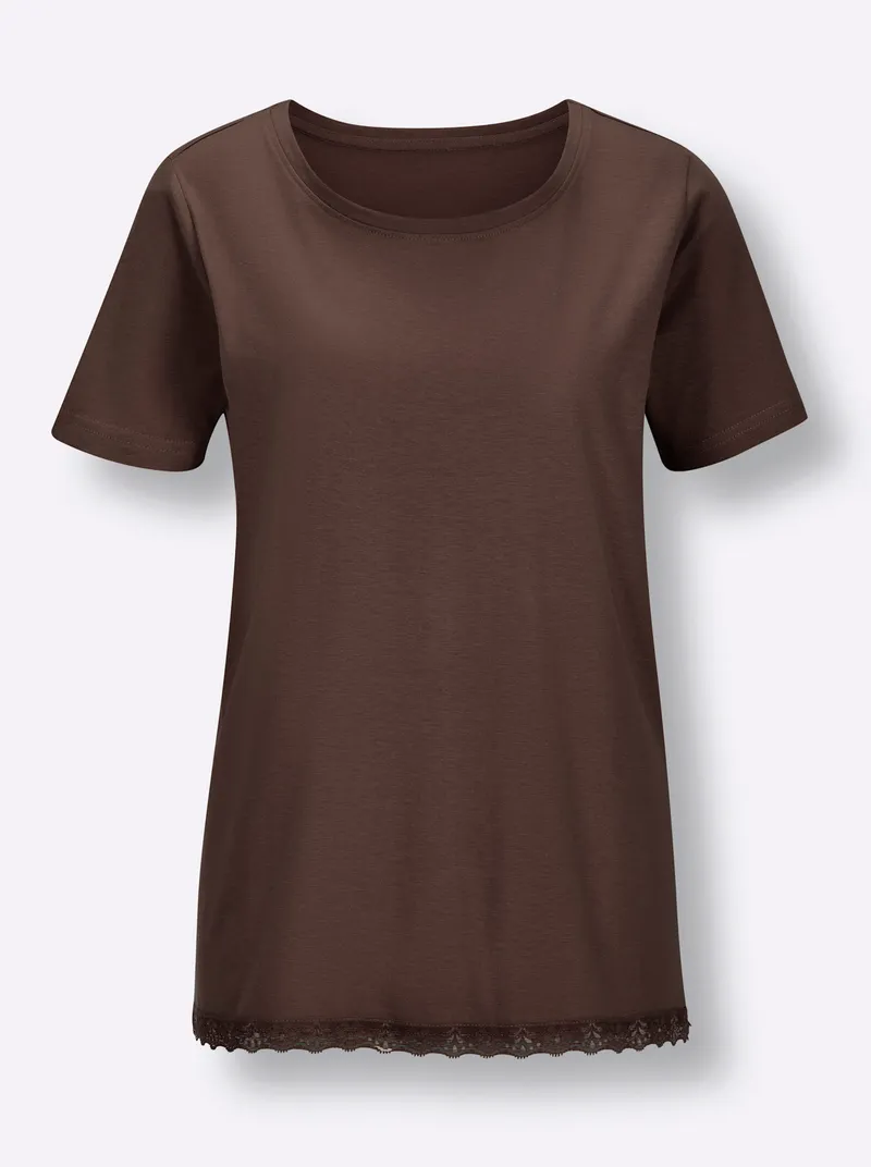 wäschepur Schlafanzug-Shirt schoko, Schoko, – Produktbild 2 von 2