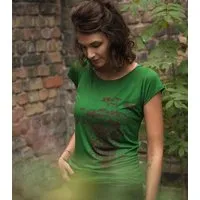 päfjes päfjes Pflanzen Kolibri V2 - Fair gehandeltes Tencel Frauen T-Shirt, Grün, – Produktbild 1 von 1