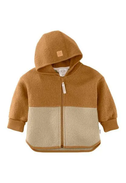 hessnatur hessnatur Walkjacke aus reiner Bio-Merinowolle, Caramel, – Produktbild 2 von 4
