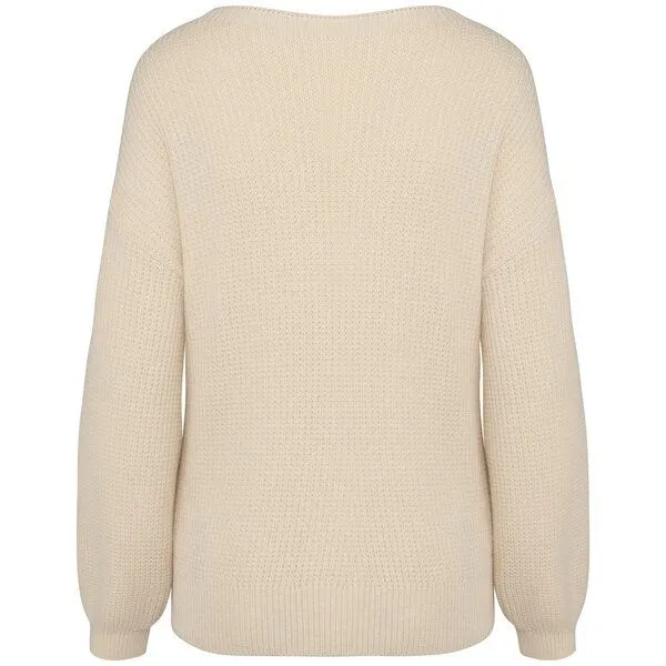 Greenspired Greenspired Nachhaltiger Damen-Pullover aus Bio-Baumwolle & Merinowolle XS-XL, Elfenbein, – Produktbild 2 von 2