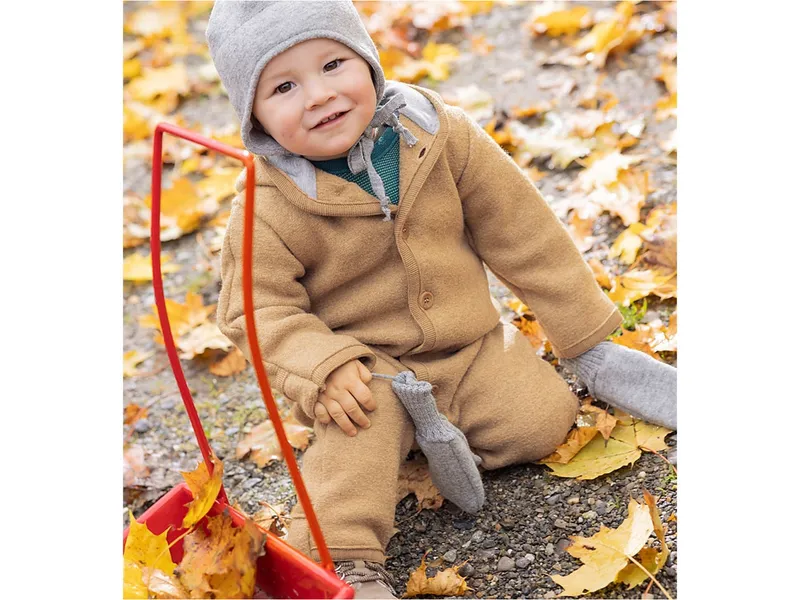 Disana Disana Baby Walk-Overall Bio-Merinowolle karamell Gr.62/68, Braun, – Produktbild 2 von 2