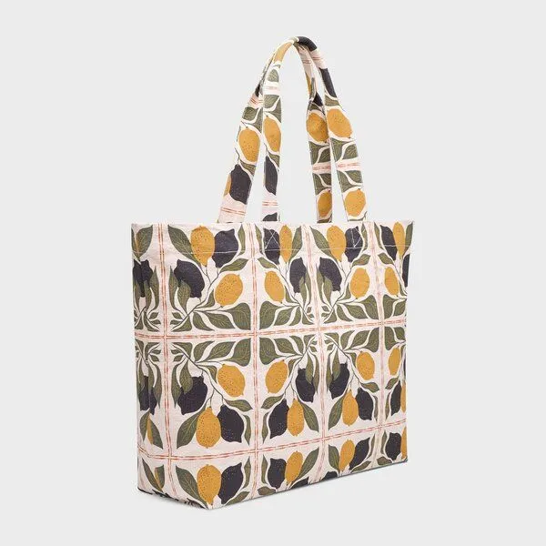 Dedicated Dedicated Sundre Lemon Tiles Shopper, Oat white, – Produktbild 2 von 2