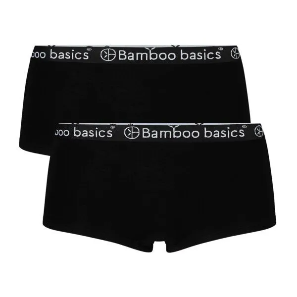 Bamboo Basics Bamboo Basics Nahtloser Damen Hipster-Slip IRIS aus Bambusviskose / Biobaumwolle (2er Pack), Schwarz, – Produktbild 2 von 4