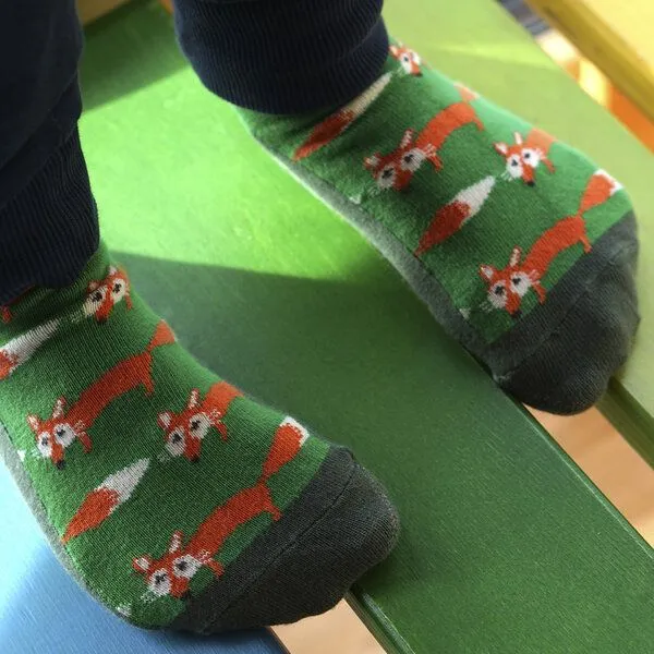Fräulein Prusselise Fräulein Prusselise Schlaue Fuchs Socken grün, bunt gemustert, fox – Produktbild 4 von 4