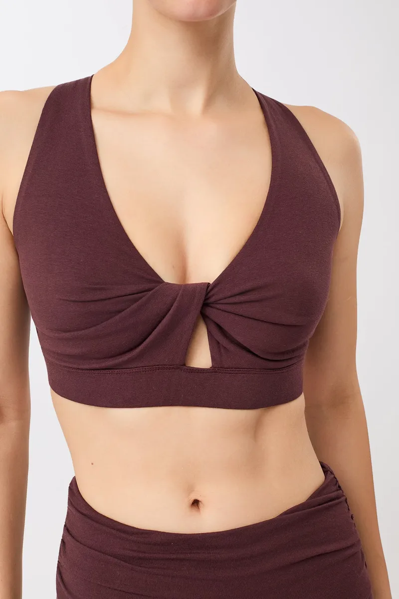 mandala MANDALA Damen vegan Sport Bh Ruby, Dunkelrot, – Produktbild 1 von 2