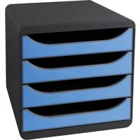 Exacompta Exacompta Schubladenbox "Iderama", DIN A4+, 4 Schubladen offen, eisblau – Produktbild 1 von 1