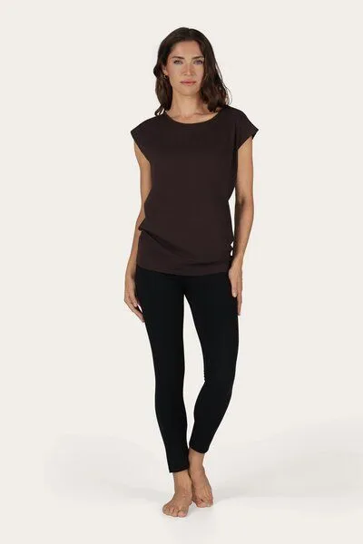 Urban Goddess Urban Goddess Lockeres Asana-Yoga-Shirt, Coffee (braun), – Produktbild 5 von 5