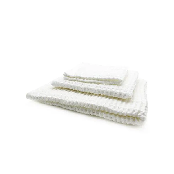thies thies 1856 ® veganes Washi Matou Waffel Handtuch aus Recycelter Baumwolle und Hanfpapier, White (weiß), – Produktbild 1 von 4