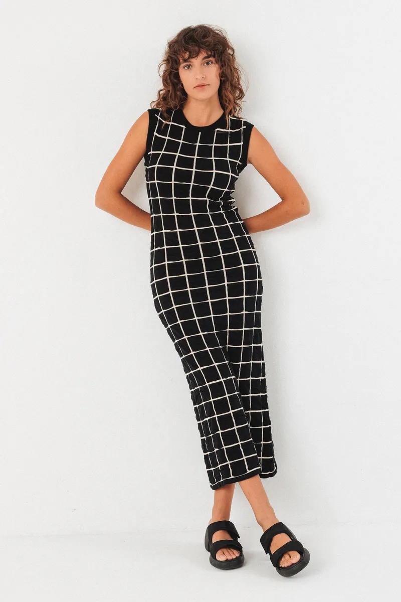 SKFK SKFK Damen vegan Kleid Idi Schwarz, Schwarz, – Produktbild 1 von 2