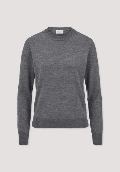 hessnatur hessnatur Pullover Regular aus reiner Bio-Merinowolle, Grau, – Produktbild 4 von 4