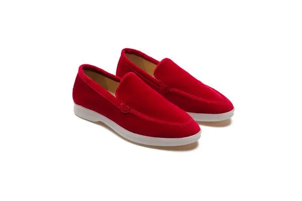 Solari Milano Solari Milano Veganer Samt-Loafer - Damen, Rot, – Produktbild 2 von 2
