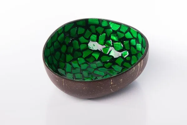 Bea Mely Bea Mely Perlmutt-Kokosnuss-Schale, Grün, – Produktbild 2 von 3