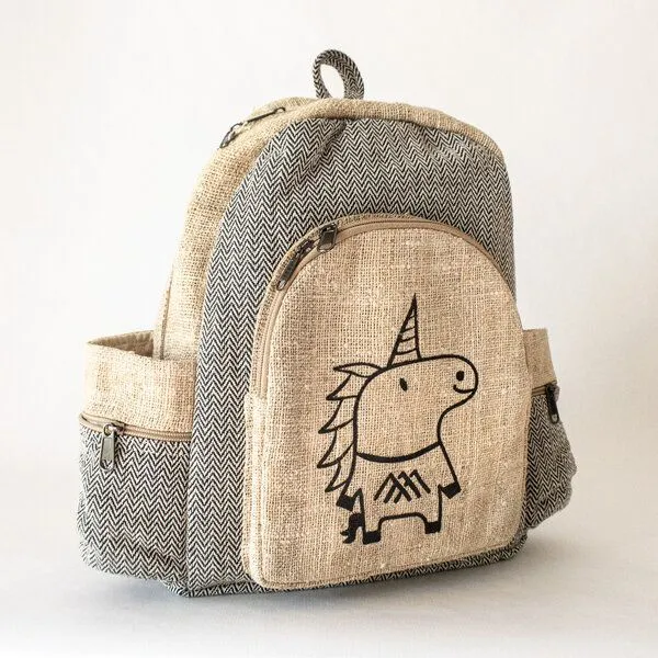 Himal Hemp HH Rucksack UNICORN aus Hanf von Himal Hemp (Backpack Medium), Zigzag schwarz-weiß, – Produktbild 3 von 4