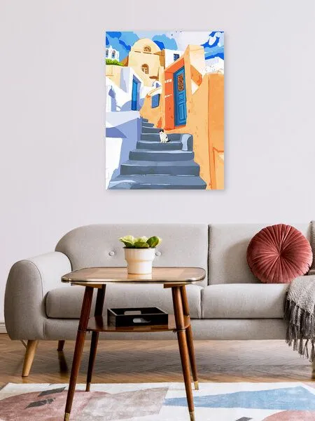 Photocircle Photocircle Poster / Leinwandbild - Cat in Greece – Produktbild 2 von 4