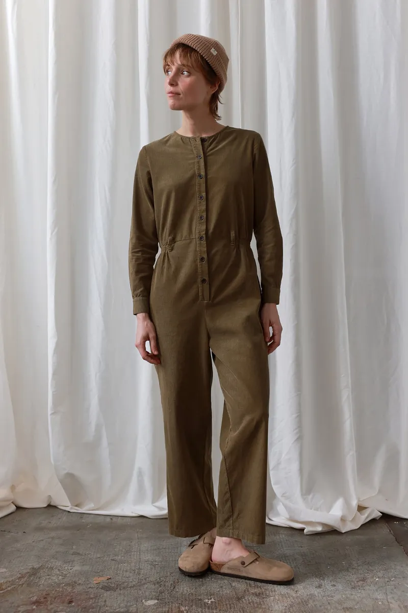 TWOTHIRDS TWOTHIRDS Damen vegan Jumpsuit Viper Moosgrün, Olivgrün, – Produktbild 1 von 2