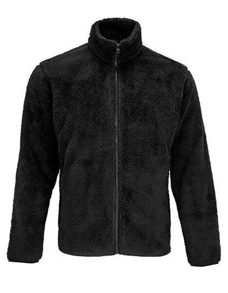 Sol's Sol's Winter Fleecejacke dick und kuschelig recycelt Unisex Seitentaschen mit Reißverschluss Winterjacke Polarfleece XXS bis 4XL Sherpa, Schwarz, – Produktbild 1 von 2