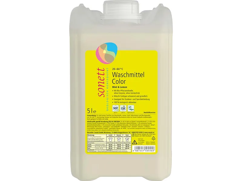 Sonett Sonett Waschmittel Color - Mint & Lemon 5L – Produktbild 1 von 3