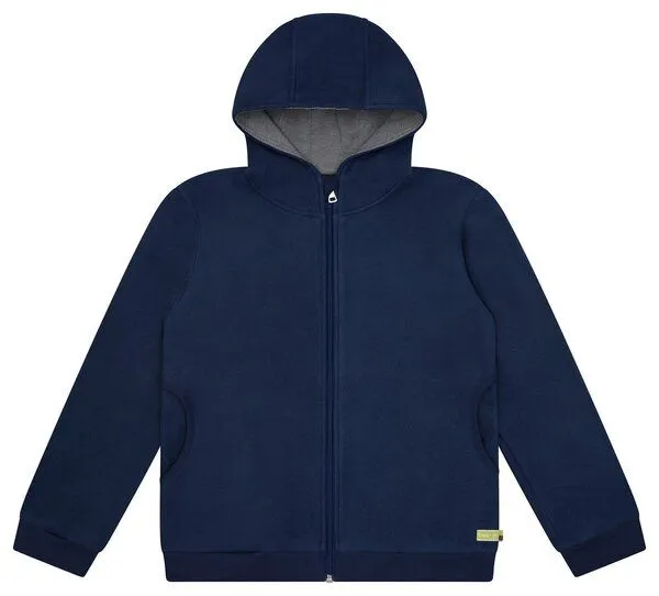 loud + proud loud + proud Kinder Jacke aus Baumwoll-Fleece, GOTS-zertifiziert, Ultramarine(blau), – Produktbild 1 von 3