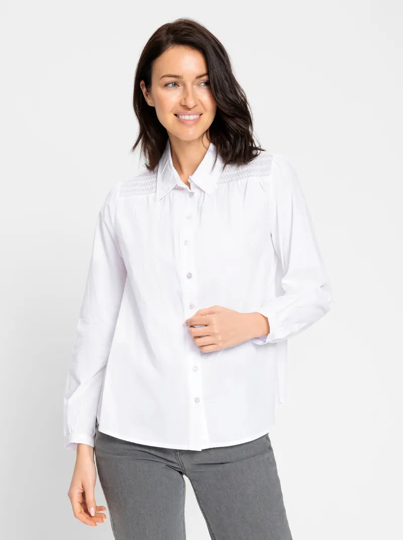 Witt Hemdbluse ecru, Ecru, – Produktbild 1 von 3