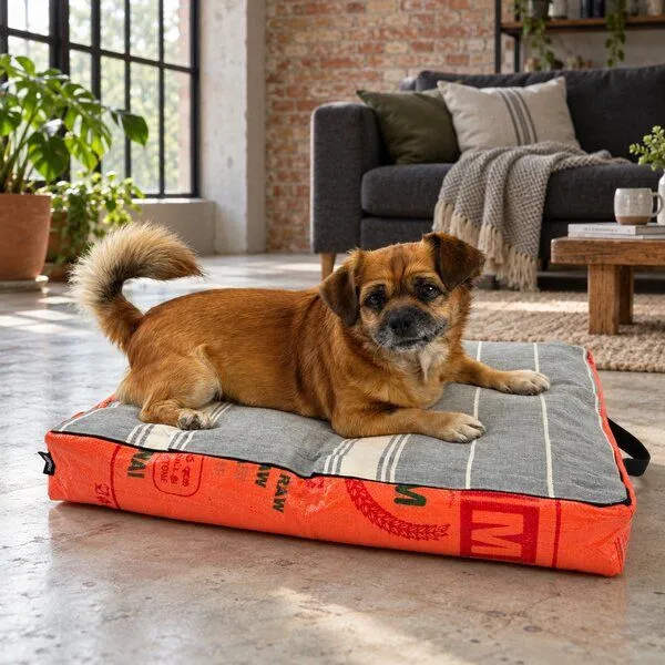 GOOPSI GOOPSI Hundebett mit BIO-Baumwollfüllung, Orange, – Produktbild 6 von 6