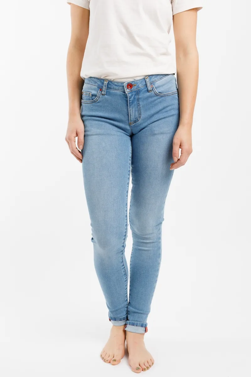 TORLAND TORLAND Damen vegan Skinny Jeans Rosa, Hellblau, – Produktbild 2 von 2