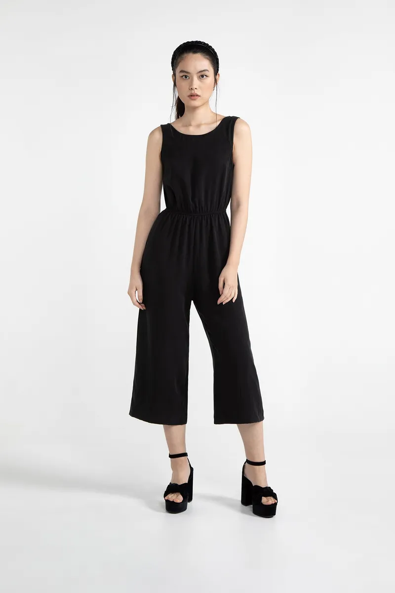 Lovjoi LOVJOI Damen vegan Jumpsuit Staine Schwarz, Schwarz, – Produktbild 2 von 2