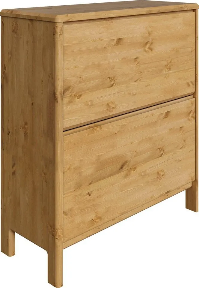 OTTO home Schuhschrank Luven FSC® zertifiziertes Massivholz, mit 2 Klappen, Beige, – Produktbild 2 von 5