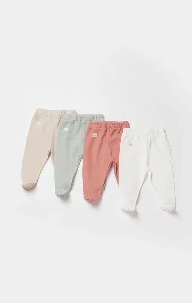Biorganic Biorganic Waffle Smile Baby Hose mit Fuß, Beige, – Produktbild 4 von 4