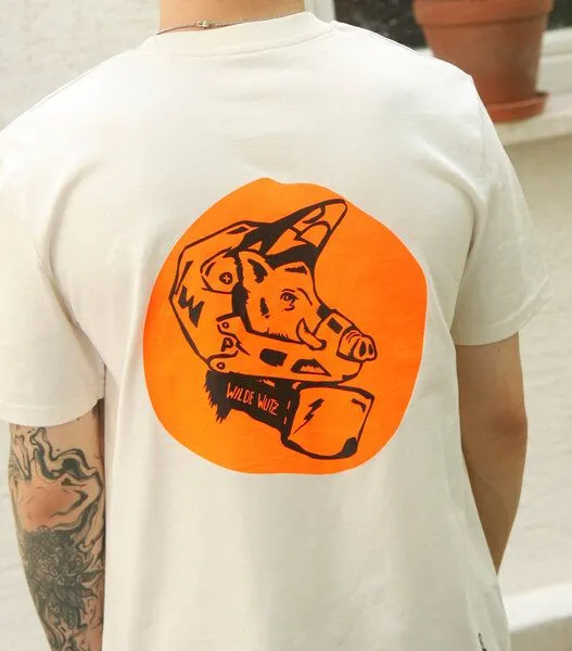 päfjes päfjes MTB Fahrrad T-Shirt | Wilde Wutz Tiermotiv Shirt | Geschenk für Downhill |Siebdruck | Fair Wear Baumwolle | Fullfacehelm Fully | – Produktbild 4 von 4