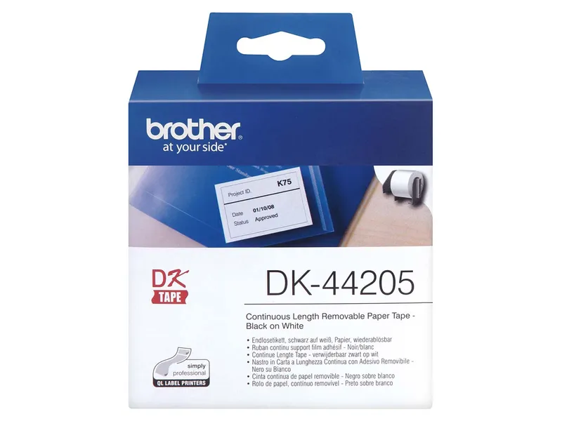 Brother Brother Endlosetiketten 'DK-44205' weiß 62 mm x 30,48 m – Produktbild 1 von 2