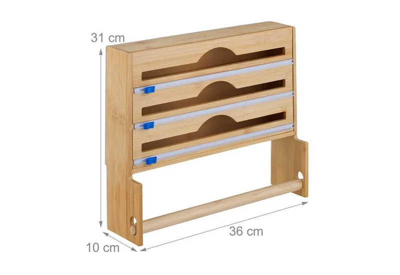 RELAXDAYS RELAXDAYS Folienspender mit Küchenrollenhalter, (1-St), Braun, – Produktbild 4 von 5