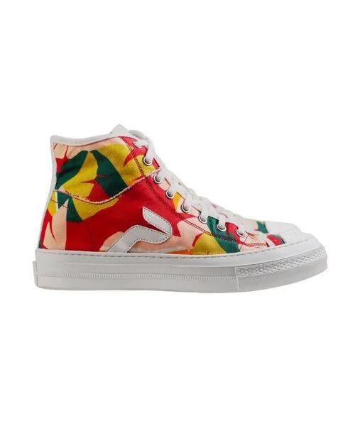 PANAFRICA PANAFRICA Atlas - African Fair Trade Sneaker, Feuilles (gelb-rot), – Produktbild 1 von 4