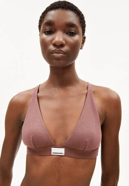 ARMEDANGELS ARMEDANGELS OSILAARI RIB Damen Ripp-Triangle Bralette aus Bio-Baumwoll Mix, Light berry, – Produktbild 3 von 4