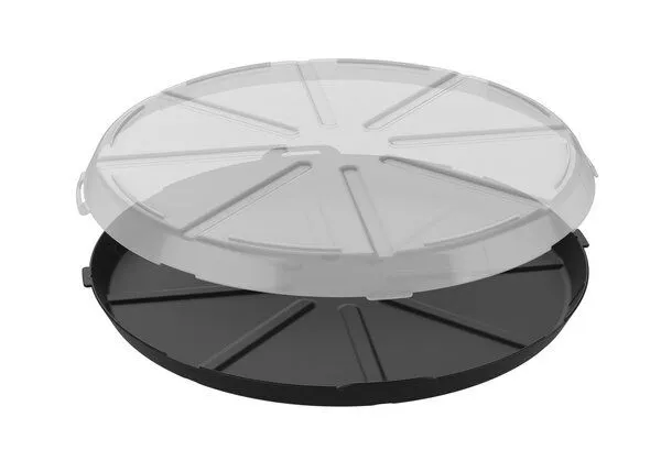 REuse REuse Pizzabox Verpackung - Essensbehälter, Schwarz transparent, – Produktbild 3 von 4