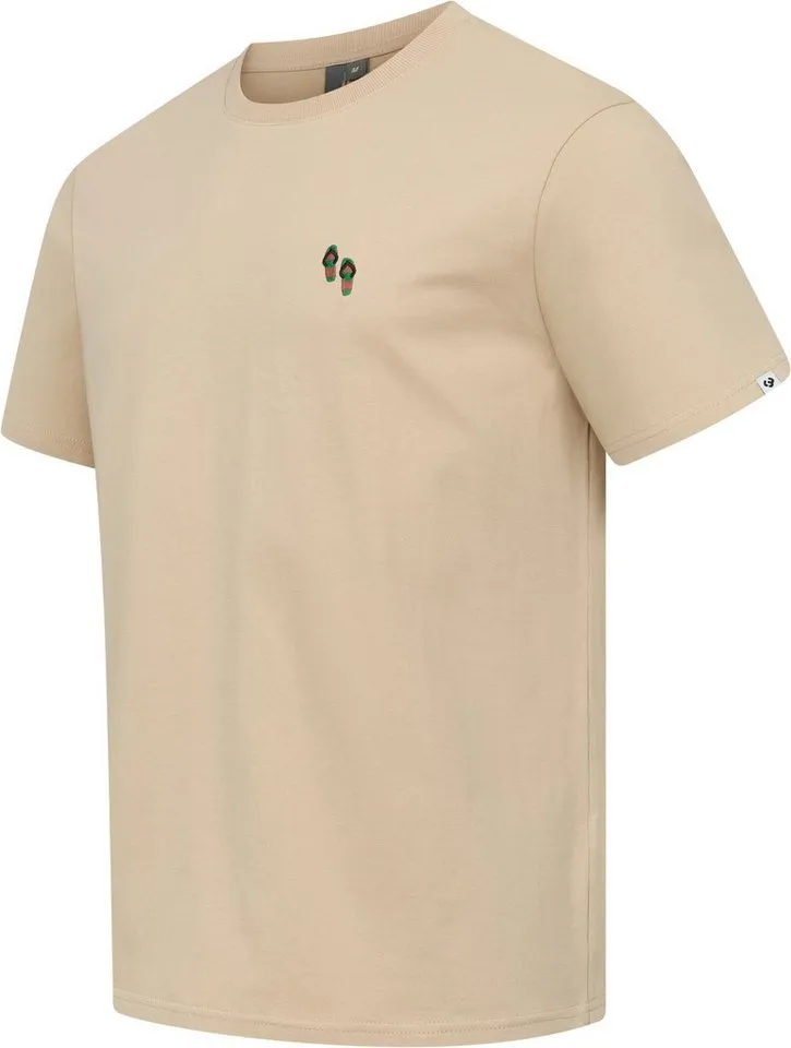 ragwear ragwear T-Shirt Samms B Gots YOUMODO Kurzärmliges Shirt mit Beach-Slipper-Stickerei, Braun, – Produktbild 4 von 4