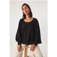 SKFK SKFK Damen vegan T-Shirt Gartze Schwarz – Produktbild 1 von 1